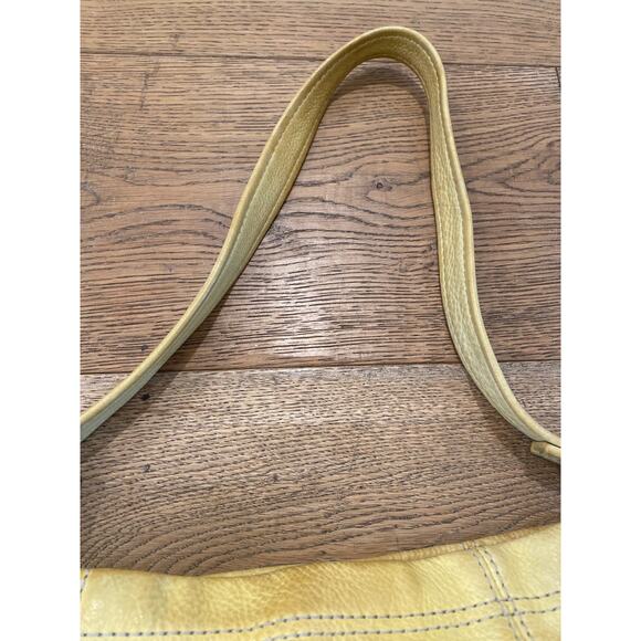 Mustard Yellow Fossil Pebbled Leather Shoulder Bag - Picture 7 of 12